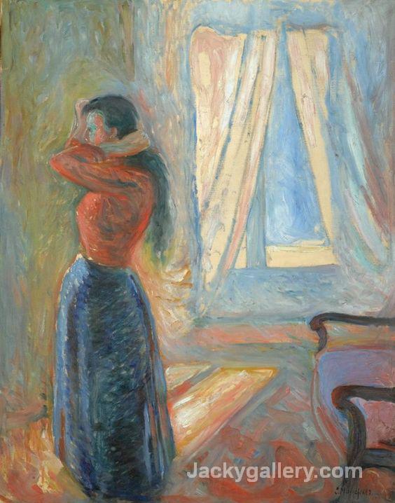 Mujer mirandose al espejo by Edvard Munch paintings reproduction